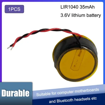 1 ADET 3.6 V 25mAh TWS Bluetooth Kulaklık LIR940 LIR943 2 Teller Şarj Edilebilir Düğme lityum Pil  5