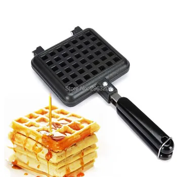 10 adet Waffle Kalıp DIY Manuel Waffle Makineleri Çocuklar için Kek Kalıbı Bakeware Seti Yapışmaz Aile Kullanımı Pişirme Aracı  4