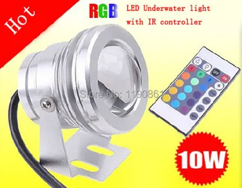1000LM su geçirmez lamba IP67 RGB Led sualtı ışık 12v 10W soğuk sıcak beyaz veya 16 renk değiştirme  4