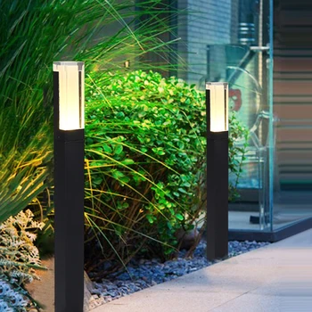 10W PIR Hareket Sensörü Bahçe çim lambası Yolu iskele lambası Açık Alüminyum Villa Peyzaj iskele lambası  5