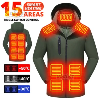 15 Alanları kendinden ısıtmalı yelek vücut ısıtıcı kadın erkek sıcak ısıtma ceket ısıtmalı yelek termal giyim moda bisiklet sıcak balıkçılık  5