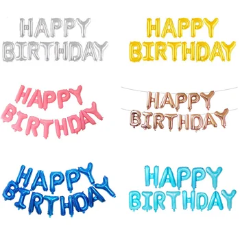 16 İnç Mutlu Doğum Günü Avrupa ve Amerika'da Alüminyum Membran Balon Asabilirsiniz Harfler Doğum Günü Partisi için Duvar Dekorasyon  10