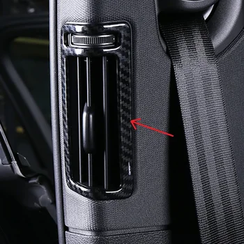 2 Adet ABS Malzeme Karbon Görünümlü Araba Arka B Sütunlar Yan Hava Firar Çıkışı Kapak Dekorasyon İç Trim İçin Audi A6 2019-2020  5