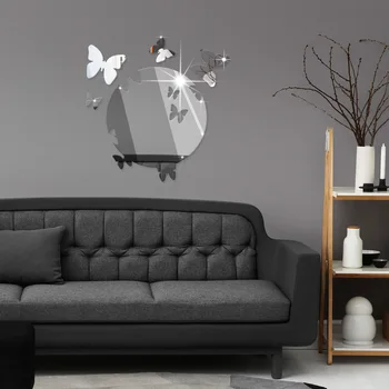 2020 duvar aynası karikatür 3D kelebek duvar dekorasyon Deco sticker Noel oturma odası ofis 42x58cm 16. 5x22. 8 inç  5