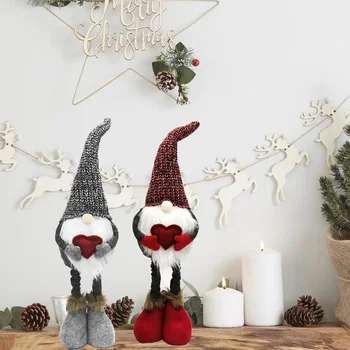 2020 Noel Süs İsveç Santa Gnome Heykelcik Süs Peluş Sevimli Santa Kardan Adam Şekilli Bebek Ev Dekorasyon Dekor Ürün  3