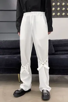 2021 Yeni Erkek Kadın giyim moda Kuaför kişiselleştirilmiş rahat tasarım Geniş Bacak Pantolon artı boyutu Şarkıcı kostümleri 27-46  4
