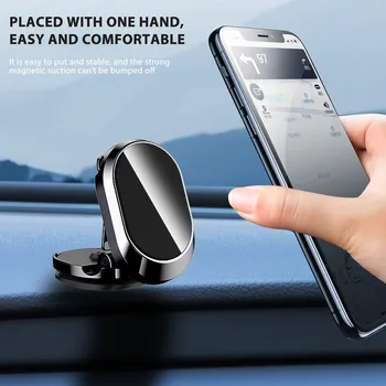 2022 Manyetik Araç Telefonu Tutucu Mıknatıs Dağı Cep Telefonu Standı GPS Desteği iPhone 13 12 Xiaomi Huawei Samsung S21 S20  5