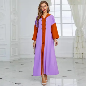 2022 Ramazan Kaftan Marocain gece elbisesi Kaftan Elbiseler Kadınlar için Dubai Abaya Türkiye Müslüman Arapça İslam Giyim Djellaba  4