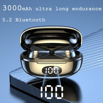 2022 Yeni TWS kablosuz bluetooth 5.2 Kulaklık Stereo Spor Su Geçirmez Kulak Kancası mikrofonlu kulaklık 3000mAh Şarj Kutusu  0