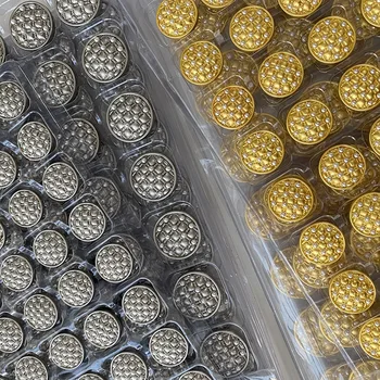 2022new Vintage Altın Metal Saplı Düğmeler Yuvarlak İşçiliği Malzemeleri Mont Hırka Dıy İğne Aksesuarları Giyim Dikiş 6 adet  5