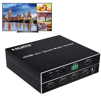 2323 LSM HDMI Multiviewer Anahtarı 4x1 HDMI Quad Çok Görüntüleyici Dikişsiz Switcher 4 in 1 Out 1080 P 60 Hz 4 Kanal Quad Ekran Bölünmüş  5