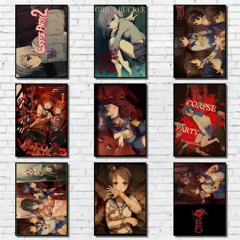 27 Tasarımlar Anime Corpse Parti Kraftpaper Poster Yapıt Fantezi Duvar Sticker için Kahve Evi Bar A3  4