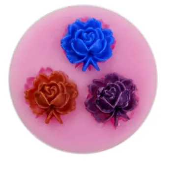 3D çiçek şekli silikon kalıp Çevre Dostu fondan kithchen DIY kek dekorasyon aracı  5