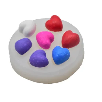 7 Aşk Kalp Şekli 3D silikon kalıp Kek Çikolata Dekorasyon Kalıp Araçları Fondan Şeker zanaat Pişirme Aksesuarları Bakeware  5