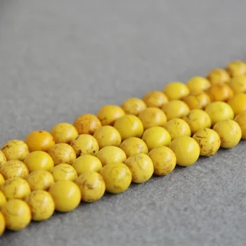 8mm Moda Yeni Sarı Türkiye taş boncuk şerit yuvarlak DIY 15