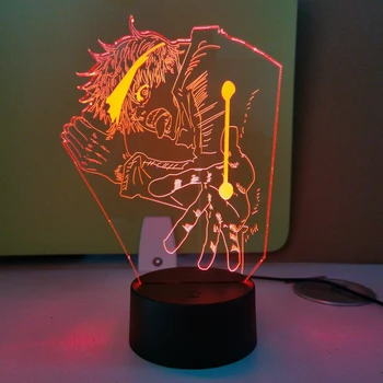 Anime 3D Lamba Satoru Gojo Jujutsu Kaisen Led Gece Lambası Çocuk doğum günü hediyesi Gece Lambası Başucu Lambası Damla Nakliye  5