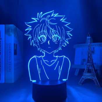Anime Hunter X Hunter Killua 3d led ışık yatak odası dekoru Gece Lambası doğum günü hediyesi Akrilik Led Gece Lambası Hxh Killua Sevimli  5