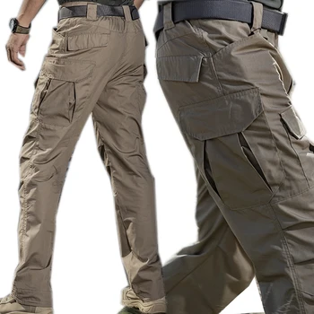Askeri Taktik Pantolon Ordu Erkek Jogger Artı Boyutu Pantolon Çok Cepler Zip Askeri haki Siyah erkek Kargo Pantolon Rahat Pantolon  5