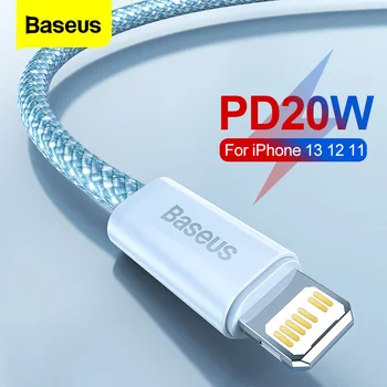 Baseus PD 20W USB C Kablosu iPhone 13 12 11 Pro Xs Max XR X 8 Hızlı Şarj Tipi C Aydınlatma Kablosu İçin iPad Veri Kablosu Tel  5