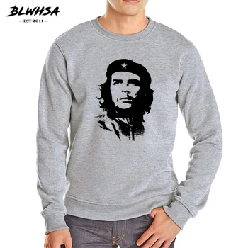 BLWHSA Yeni Moda Erkek Hoodies Polar Baskılı Che Guevara Adam Hoody Sıcak Tutmak Kazak Aktif Gevşek Erkek Giyim Giyim  10