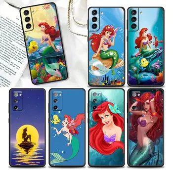 Carcasa Coques Telefon Kılıfı için Samsung Galaxy S22 S7 S8 S9 S10e S21 S20 Fe Artı Ultra 5G Kılıfları Fundas Disney Mermaid Aşk hikayesi  4