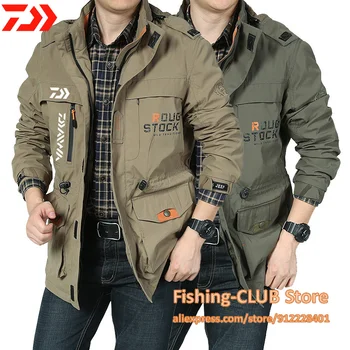 Daiwa Açık Balıkçılık Takım Elbise Kış Peluş Kalın erkek Ceket Rüzgar Geçirmez Su Geçirmez Dağcılık Takım Elbise Büyük Çok Cep İş Ceket  5