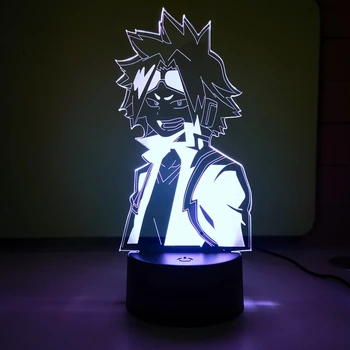 DENKİ KAMİNARİ ANİME 3D Led lamba gece Lambası MY HERO ACADEMİA ışık ev başucu dekorasyon çocuklar Hediye  10