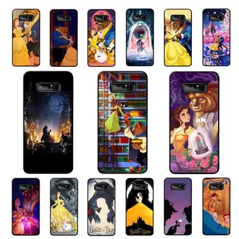 Disney Güzellik ve Beast Telefon Kılıfı için Samsung Not 5 7 8 9 10 20 pro artı lite ultra A21 12 02  5