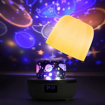 Dokunmatik Sensör Renkli Aydınlatma Ekran Bluetooth Yıldızlı Gökyüzü Galaxy Projektör Gece Lambası Müzik Çalar yatak odası dekoru Yıldız Projeksiyon  5