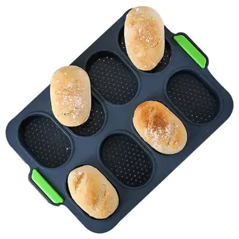 Ekmek kalıbı Gıda Sınıfı Silikon Yapışmaz Mini ekmek tavası Pişirme Kalıp Ev Mutfak Pişirme Araçları  5