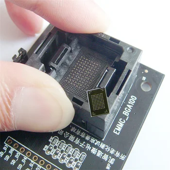 EMMC100 USB Programcı adaptör soketi 1.0 mm IC PİN PİTCH Fiyat Boyutu 14X8 / 12X8mm Soket Dönüştürücü Modülü  5