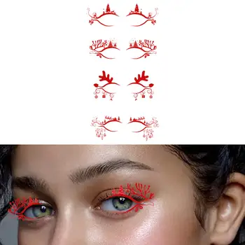 Eyeliner Sticker Uzun Ömürlü Göz Hattı Şerit Çıkartmalar Noel Partisi Dekorasyon için  5