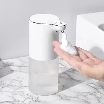 Fotoselli Otomatik Sabun köpük Dağıtıcı USB Şarj Edilebilir Sıvı Köpük El Yıkama Makinesi Banyo kızılötesi sensörlü sabunluk Dağıtıcı  5
