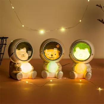 Galaxy Guardian LED gece Lambası Kreş Ay Lambaları astronot masa dekoratif ışıklar bebek çocuk oyuncakları doğum günü hediyesi Damla nakliye  5