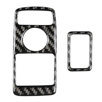 Gerçek Karbon Fiber Mercedes Benz C E Sınıfı için 2010-2013 Araba Pencere Kaldırma Düğmesi Paneli Kapak Sticker Trim Aksesuarları  3