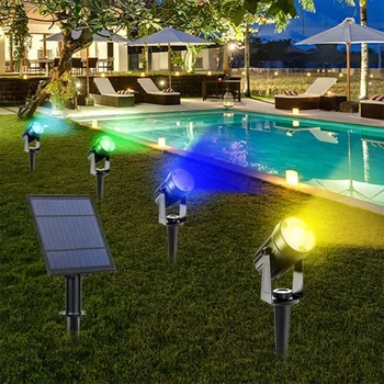 Güneş Spot 3W açık LED peyzaj Spot ışık su Geçirmez Güneş Enerjili çim lambası Bahçe Yard yolu Driveway Havuzu  10