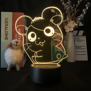 Güzel Fare Anime 3D Başucu Masa İçin LED Lambalar çocuk Renkli Doğum Günü Hediyesi Manga LampTable Çocuk Odası Dekorasyon Lambası  5