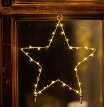 Ins Yıldız demir şekli LED lamba duvar asılı küçük gece lambası  5