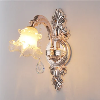 Iskandinav kristal duvar aplik lamba led duvar ışık yatak odası oturma odası başucu lambası otel aplik LED ayna ışık banyo lambaları  1
