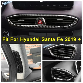 Iç Pencere A Pillar Sonrası AC çıkışı Kapak Trim Dashboard Klima Havalandırma Çerçeve Fit Hyundai Santa Fe 2019 - 2021 İçin  5