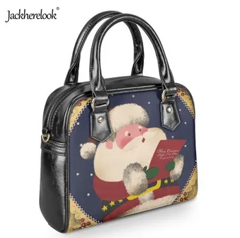 Jackherelook Sevimli Noel Baba Noel Kadın Çanta PU Deri çapraz askılı çanta Kadın Lüks askılı çanta Çanta Bolsos Mujer  5