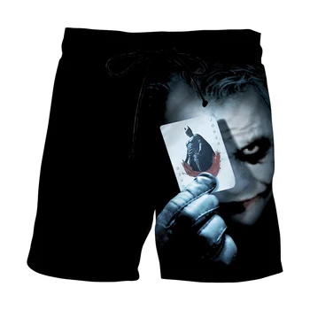Joker grafik şort 3d baskı kadın siyah Mayo Tarzı boardshorts Harajuku premium Pantolon erkek giyim yaz moda şort  5