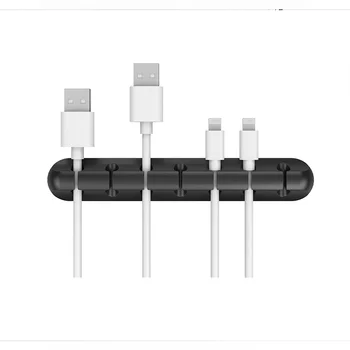 Kablo düzenleyici Silikon USB kablosu Sarıcı Masaüstü Düzenli Yönetim Klipleri Kablo Tutucu Fare klavye Kulaklık Tel  5