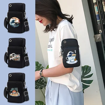 Kadın Cep Telefonu Çantası Samsung / iPhone / Huawei / LG Kılıfı Cüzdan Açık Spor Kol Çanta omuzdan askili çanta Evrensel Telefon kılıflı çanta  5