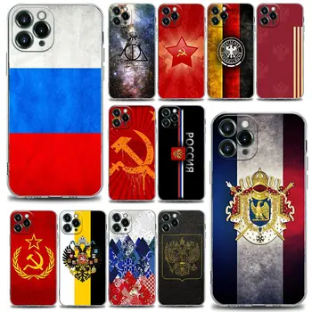 Kolları Rus Bayrağı Telefon Kılıfı için iPhone 13 12 11 SE 2022 X XR XS 8 7 14 Pro Mini Max Artı Yumuşak Silikon Kılıf  5