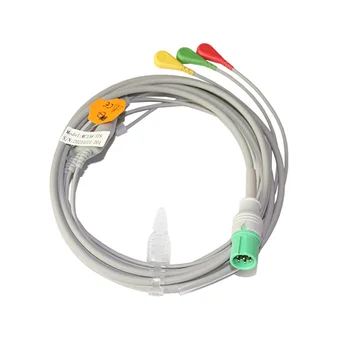 Kurşun telli,Yuvarlak 7 pinli IEC Geçmeli Contec 3 uçlu EKG kablosuyla uyumludur  5
