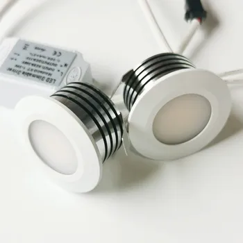 Kısılabilir Beyaz Gövde Mini LED COB Downlight 5W AC110V 220V Takı Ekran Tavan Gömme kabin Spot Lamba  10