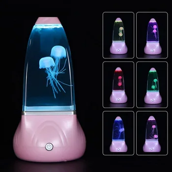 LED Simülasyon Volkan Denizanası Lambası Yatak Odası Başucu Ortam Işığı USB Şarj Gece Lambası Hediye 2022 Yeni Masaüstü Dekorasyon  5