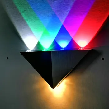 Led üçgen yaratıcı duvar lambası 5w alüminyum koridor lamba çubuğu KTV yatak odası oturma odası arka plan duvar dekoratif lamba  2