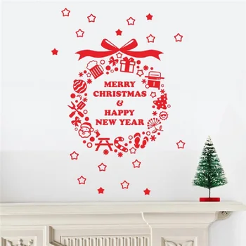 Merry Christmas Mutlu Yeni Yıl Tırnaklar duvar çıkartmaları Odası Dekor Dıy Vinil Hediye Ev Çıkartmaları Festivali sanat posterleri  2